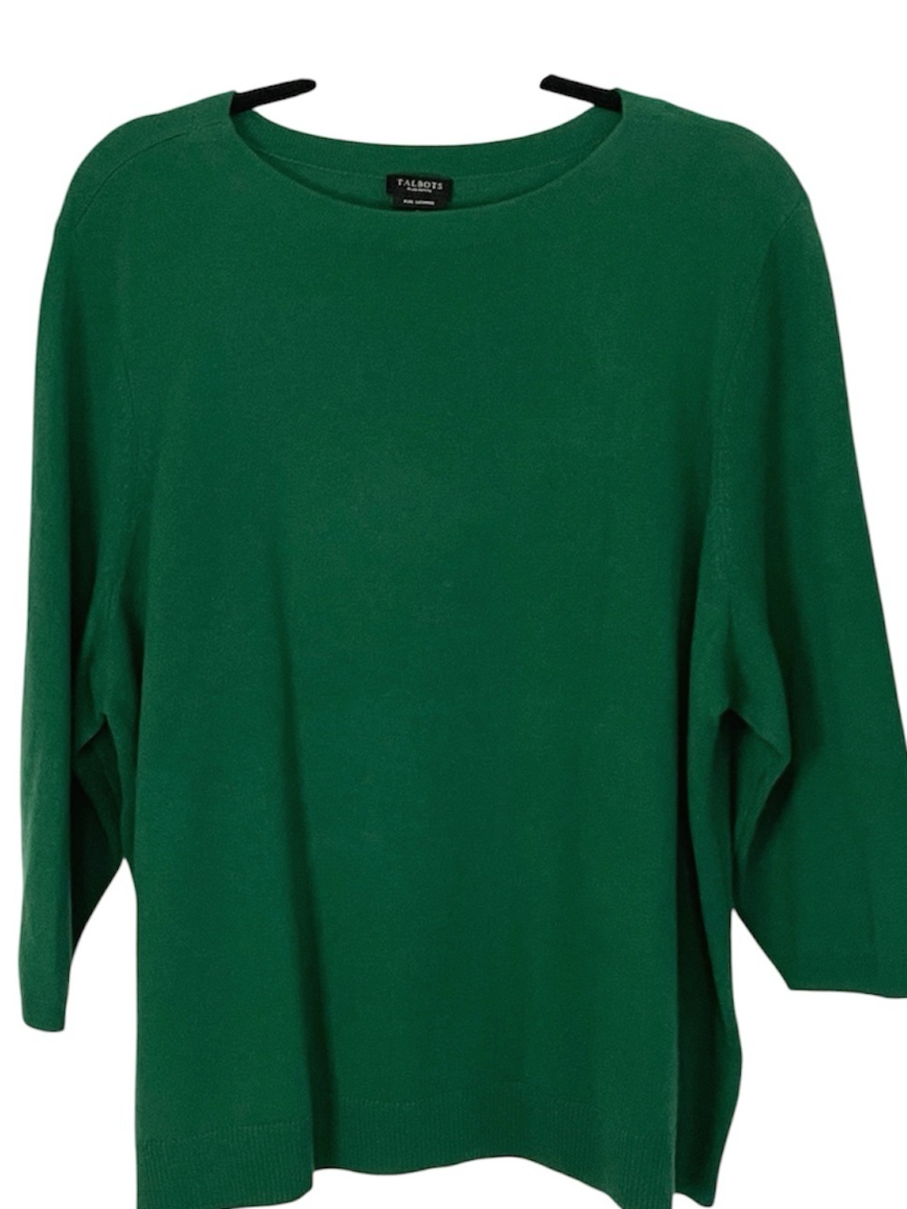 Talbots Cashmere Green Crewneck Sweater